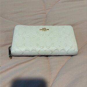 Coach Cream Embossed Women's Wallet